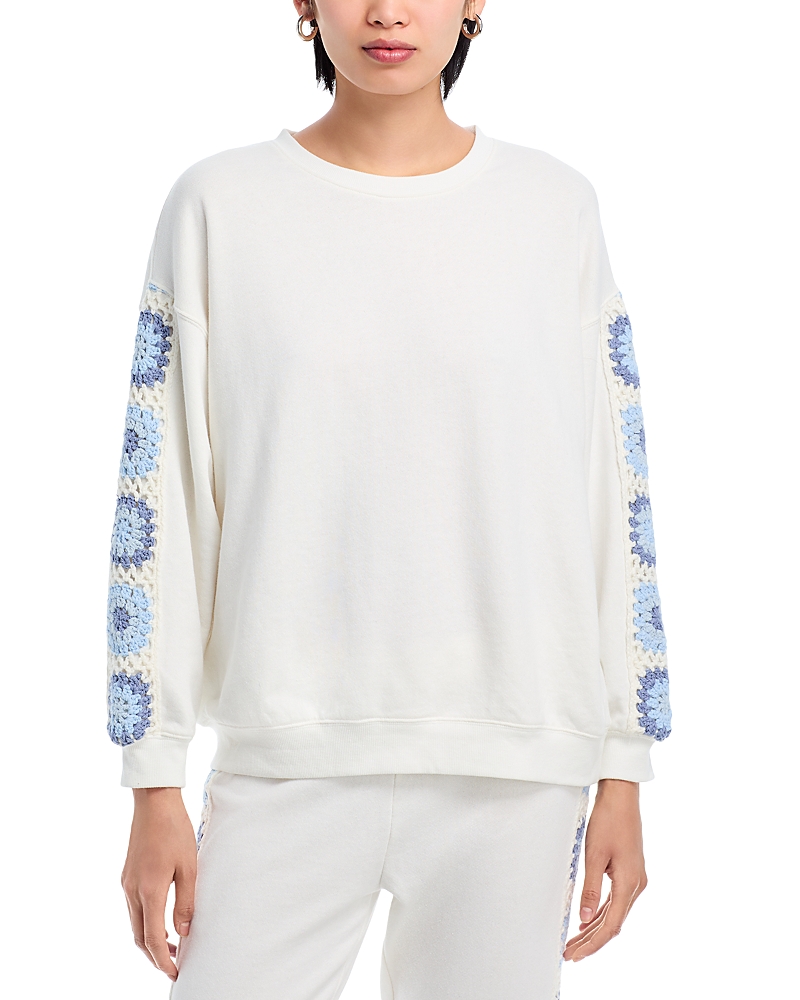 Vintage Havana Crochet Trim Sweatshirt