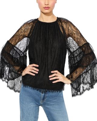 Alice and Olivia - Delia Ruffle Angel Sleeve Top