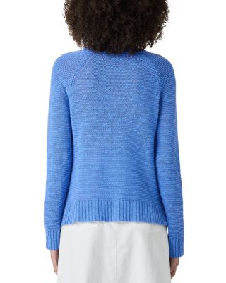 Linen Cotton Slub Raglan Sleeve Sweater