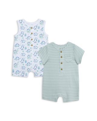 Little Me - Boys' Dino Rompers, 2 Pack - Baby