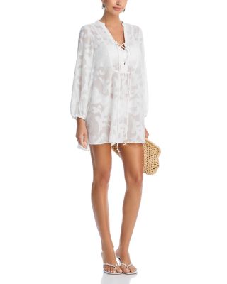 Scroll Burnout Mini Dress