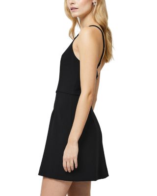Whisper Straight Neck Mini Dress