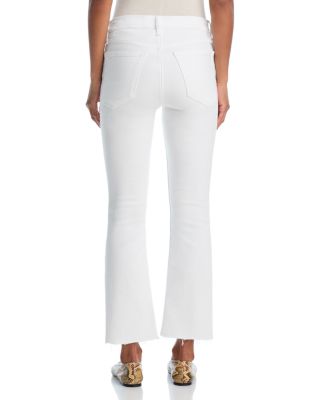 Flexi Peyton High Rise Ankle Bootcut Jeans in Optic White