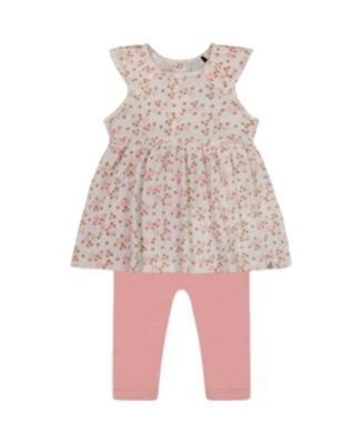 Deux par Deux - Girls' Printed Organic Cotton Tunic and Leggings Set - Baby