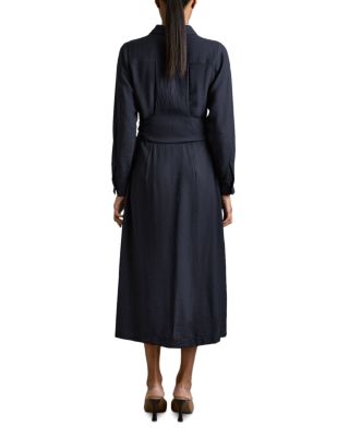 【海外限定】REISSワンピース☆Navy Mabel Long-Sleeve Belted M REISS Mabel Long Sleeve Midi Dress | Bloomingdale's