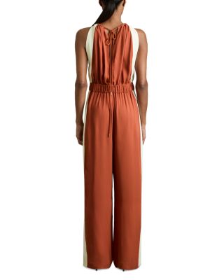 Side Stripe Rope Tie Jumpsuit