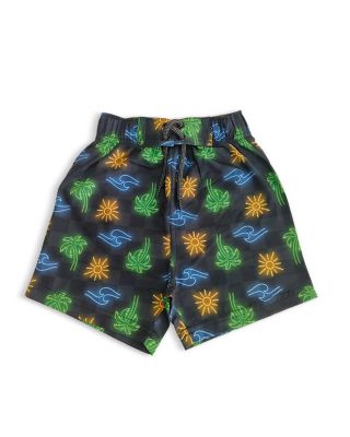 Mish Mish - Boys' Fun In the Sun Neon Board Shorts - Little Kid