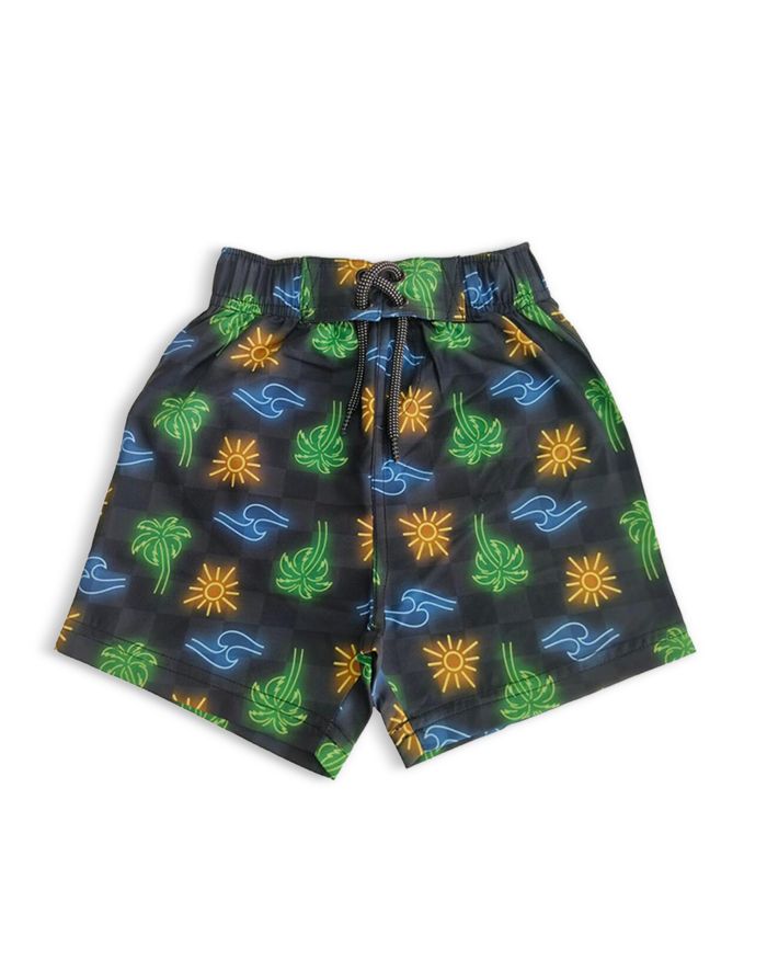 Boys' Fun the Sun Neon Board Shorts - Little Kid
