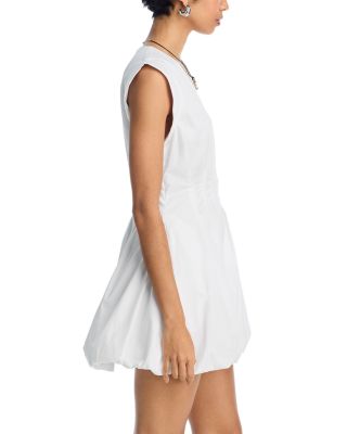 Gale Bubble Hem Poplin Mini Dress
