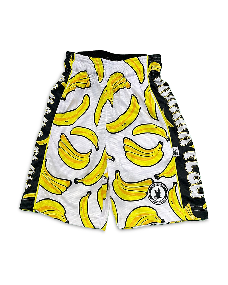 Flow Society Boys' Banana Flow Shorts - Big Kid In White/yellow