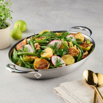 Provisions Medium Clad Stainless Steel Oval Au Gratin