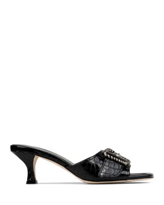 Women's Buckle Mule Slide Sandals