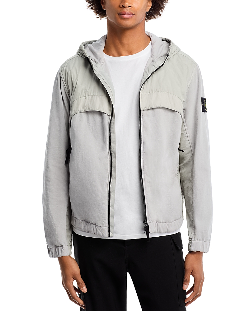 Stone Island Capospalla Mixed Media Hooded Jacket
