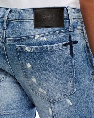 Distressed Jeans in Medium Blue