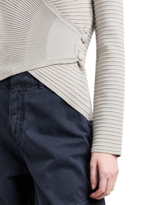 Ottoman Striped Wrap Jacket