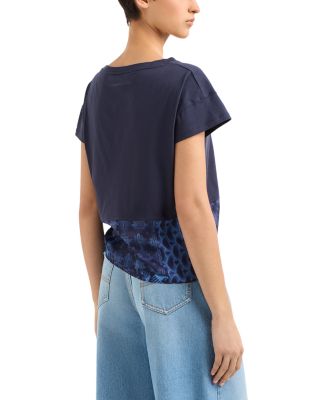 Tie Waist Medium Weight Cotton Jersey T Shirt