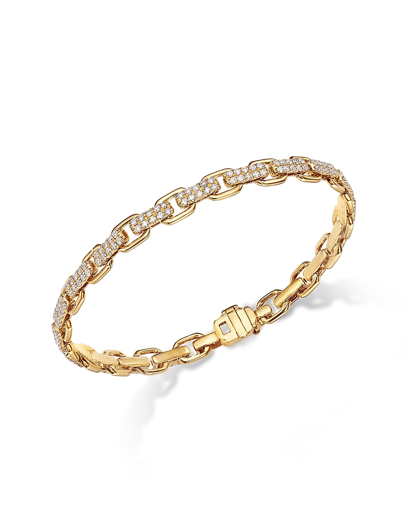 Bloomingdale's Fine Collection Diamond Pave Link Bracelet In 14k Yellow Gold, 1.93 Ct. T. W. In Gold