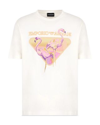 Cotton Flamingo Motif Tee