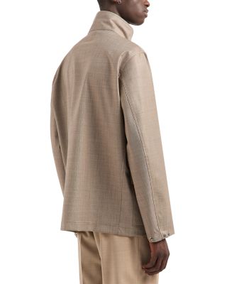 Silky Finish Buckle Closure Wool Coat