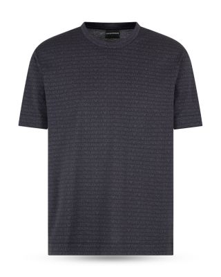 Cotton Allover Jacquard Logo Tee