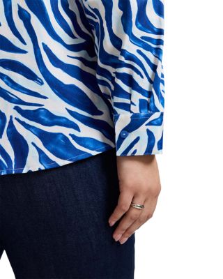 Zoey Long Sleeved Tonal Zebra Shirt	