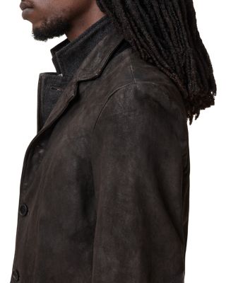 Survey Layered Leather Blazer