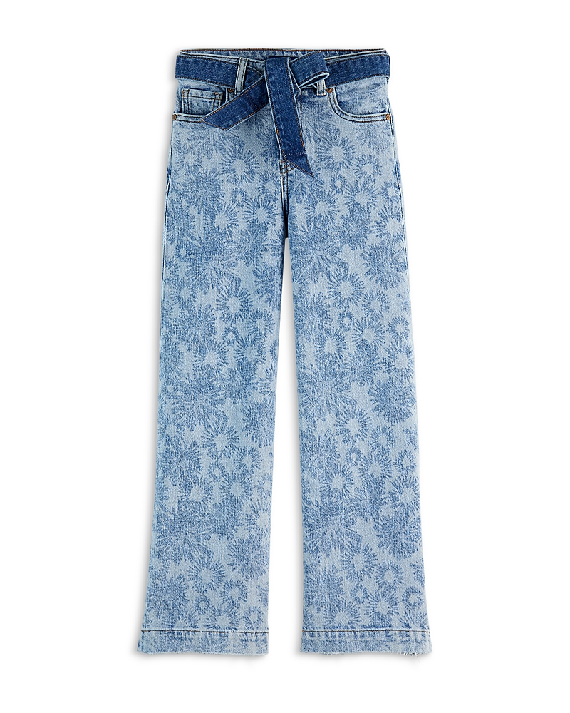 Scotch & Soda Girls' The Wave Wide Leg Jeans - Little Kid, Big Kid In Abstract Floral