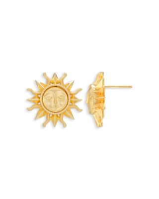 Soleil Sun Statement Stud Earrings in 18K Gold Plated