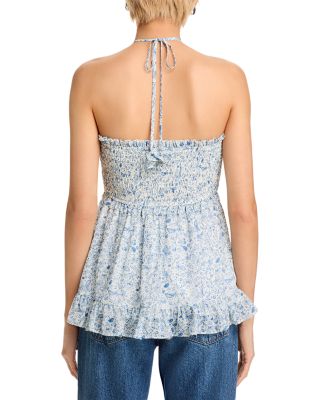 Smocked Floral Print Top - Exclusive