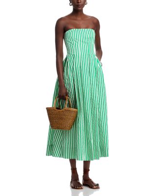 Strapless Striped Maxi Dress - Exclusive