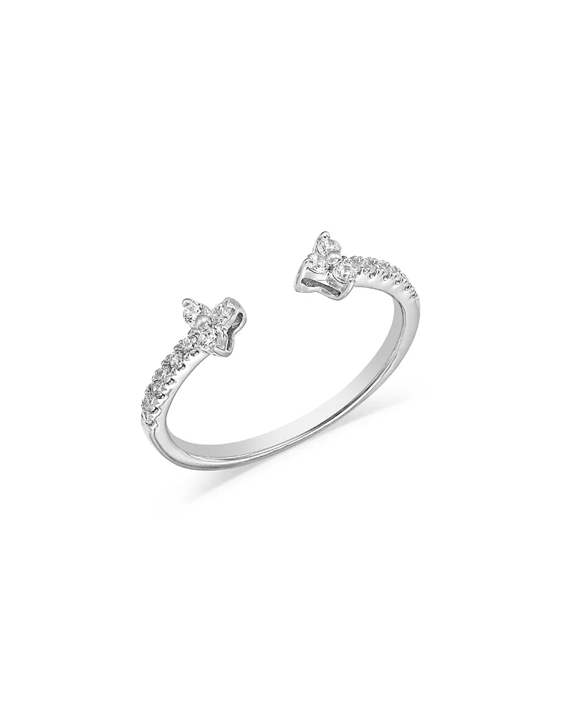 Bloomingdale's Fine Collection Diamond Open Trio Ring in 14K White Gold, 0.2 tcw