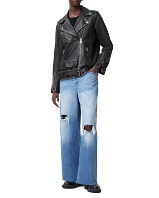 Billie Leather Oversized Biker Jacket