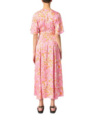 Patterned Flowing Maxi Dress