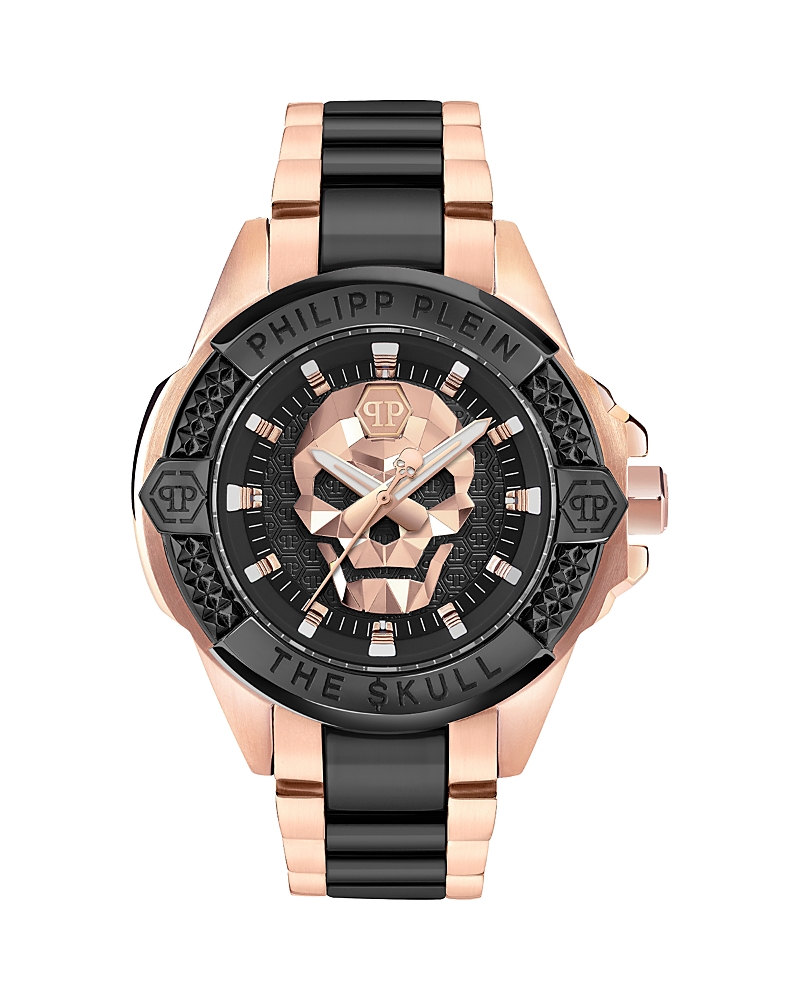 Philipp Plein The $kull Watch, 44mm In Black/two Tone