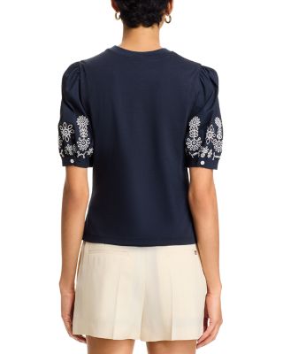 Embroidered Mazie Eyelet Corianna top