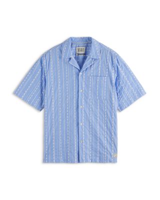Scotch & Soda - Embroidered Relaxed Fit Striped Shirt