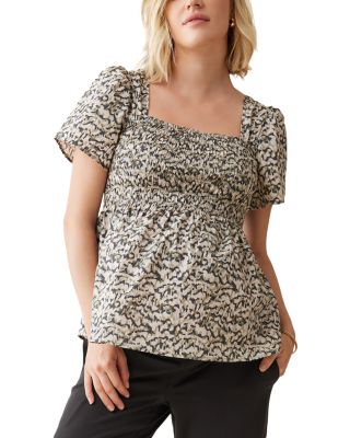 Short Sleeve Smocked Top