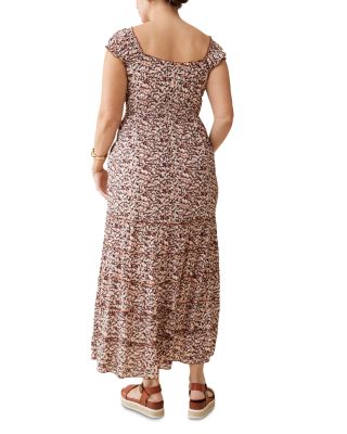 Maternity Cap Sleeve Maxi Dress