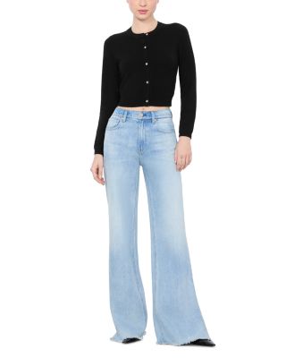 Alice and Oliva Weezy High Rise Straight Jeans in Gemma Light Blue