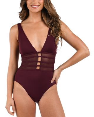 La Blanca - Mesh Inset One Piece Swimsuit