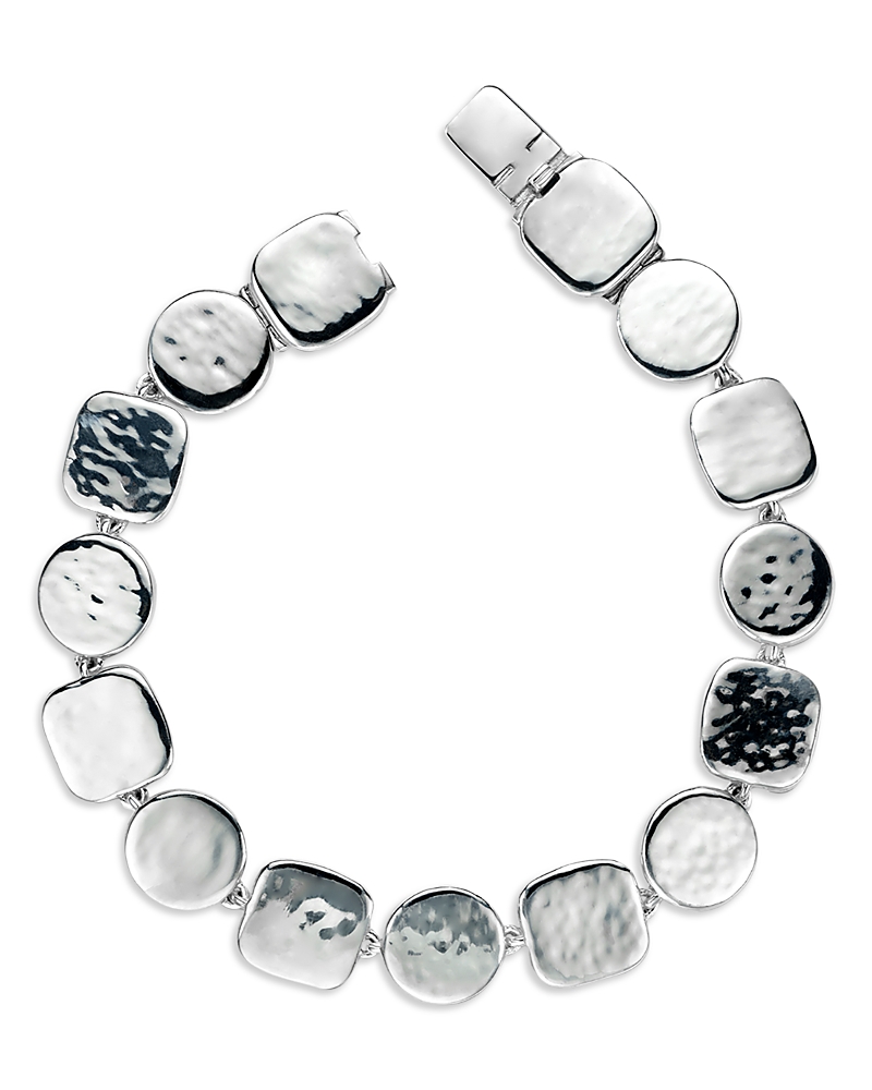 Ippolita Sterling Silver 925 Classico Hammered Surface Link Bracelet In Silver
