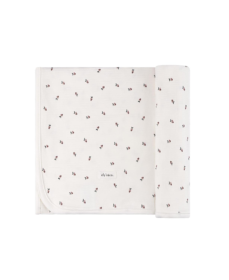 Ely's & Co. Ribbed Cotton Zipper Blanket Collection In Ivory/plum Berry