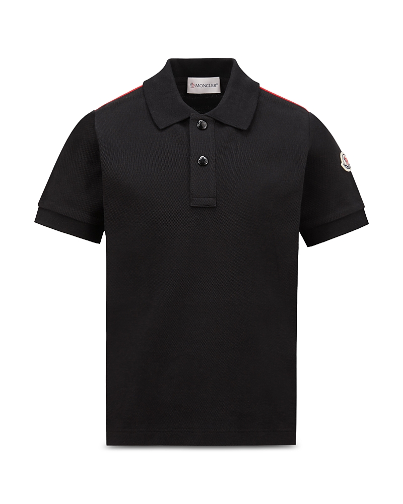 Moncler Boys' Short Sleeve Polo Shirt - Big Kid In Black