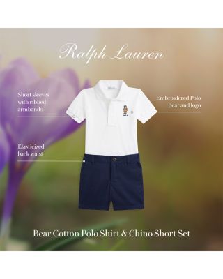 Boys' Bear Cotton Polo Shirt & Chino Short Set - Baby