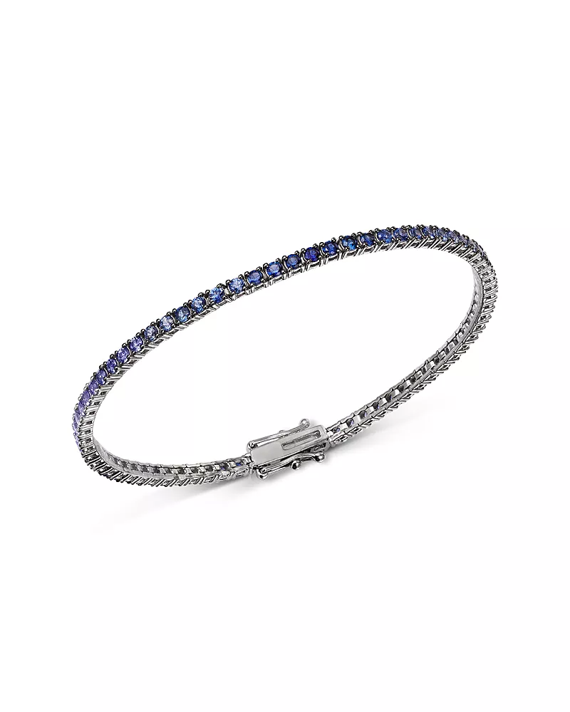 Bloomingdale's Fine Collection Sapphire Ombre Tennis Bracelet in 14K White Gold