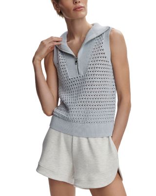 (取寄) バーリー レディース ベインズ 1/2 ジップ タンク Varley women Bains 1/2 Varley Bains Half-Zip Knit Tank | Anthropologie