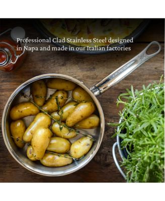 ProBond&reg; Forged 1.5-Quart Professional Clad Stainless Steel Saucepan with Lid