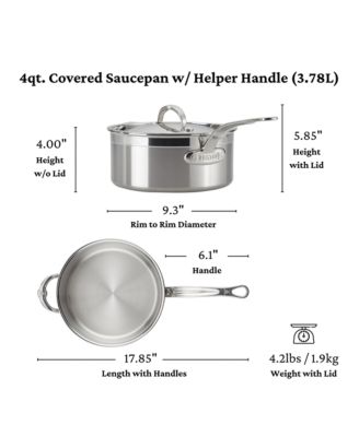 ProBond&amp;reg; Forged 4-Quart Professional Clad Stainless Steel Saucepan with Lid 