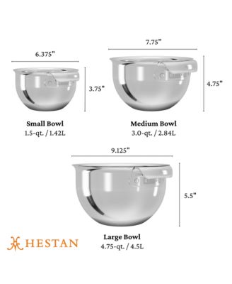 Provisions 3-Piece Stainless Steel Mixing Bowl Set
