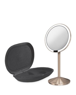 5" Sensor Travel Makeup Mirror, 10x Magnification & Adjustable Brightness
